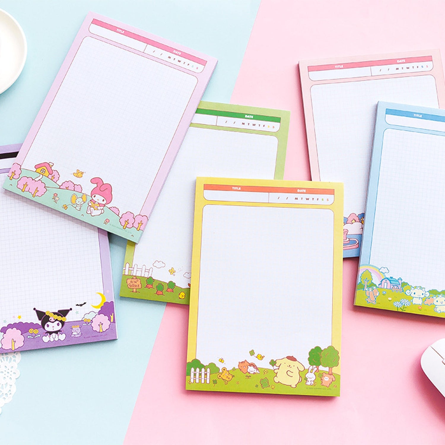 Sanrio_B5_Grid_Planner_Notepad_Kawaii_Stationery