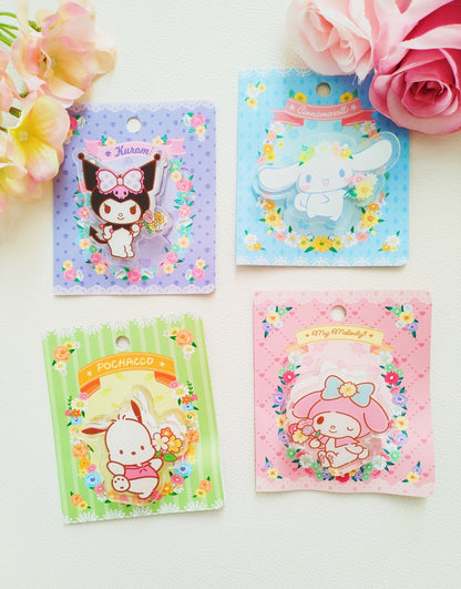 Sanrio Floral Acrylic Paper Clip/Journal Clip