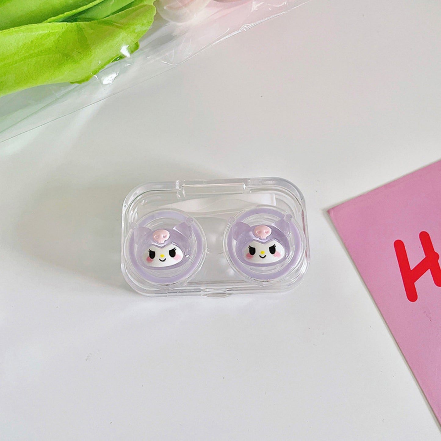 Kuromi Clear Travel Contact Lens Case