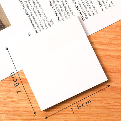 Size of Transparent Post it Note Size 7.6x7.6cm 50sheets