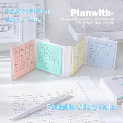 Rosy Posy Pastel Color Foldable Sticky Notes on the table