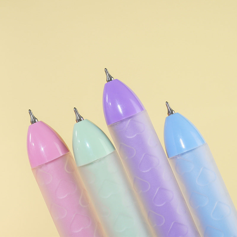 Close up of 4Pcs Sanrio Gel Pen Set 0.5mm CS Fine Tip Pink Green Purple Blue Color Pen