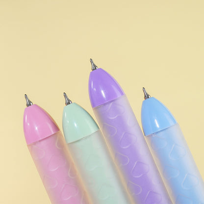 Close up of 4Pcs Sanrio Gel Pen Set 0.5mm CS Fine Tip Pink Green Purple Blue Color Pen