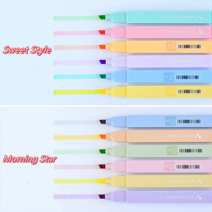 Swatch Color of Dot Highlighter Set with Two Styles Sweet Style and Morning Star