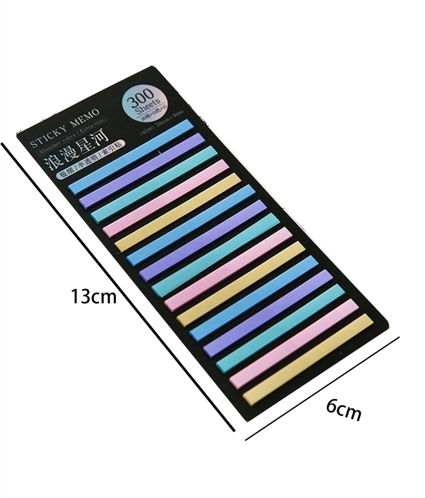 The Size of 300 Pcs Thin Book Annotation Tab 13cmx6cm