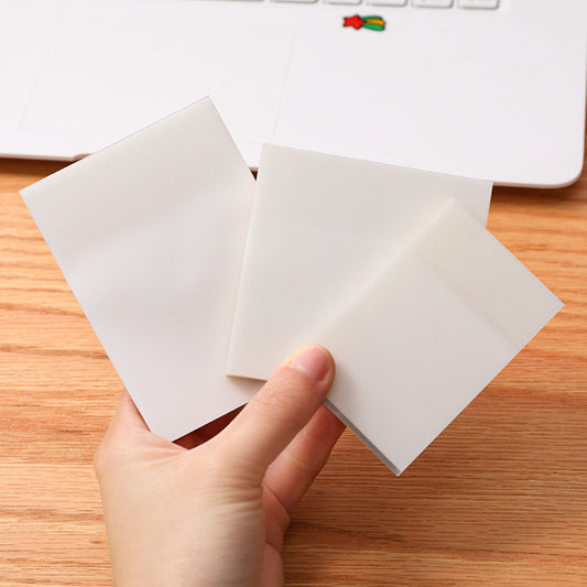 Transparent Post it Note Three Sizes White Color in one Hand