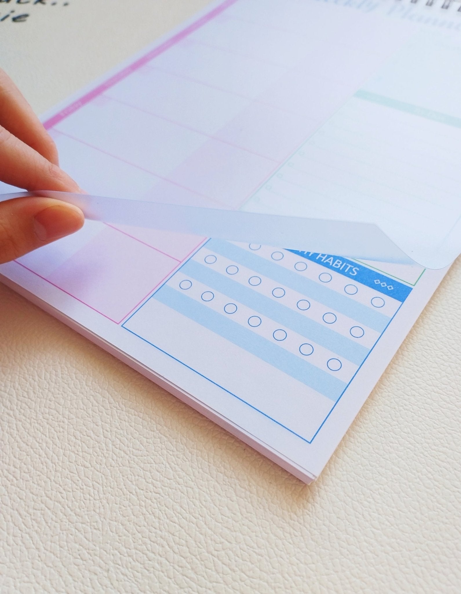 weekly notepad planner with cover