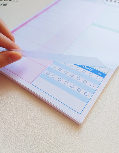 weekly notepad planner with cover